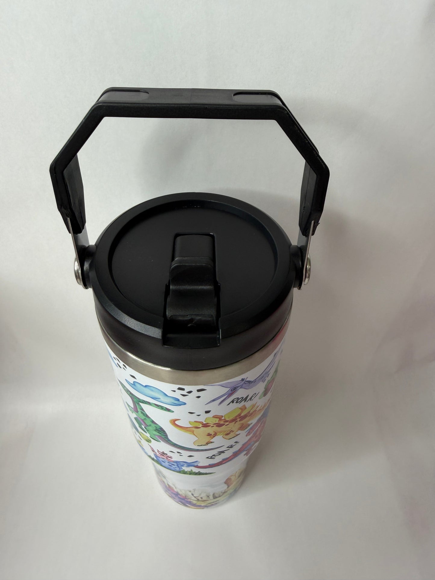 Dino 30oz tumbler with leak proof lid