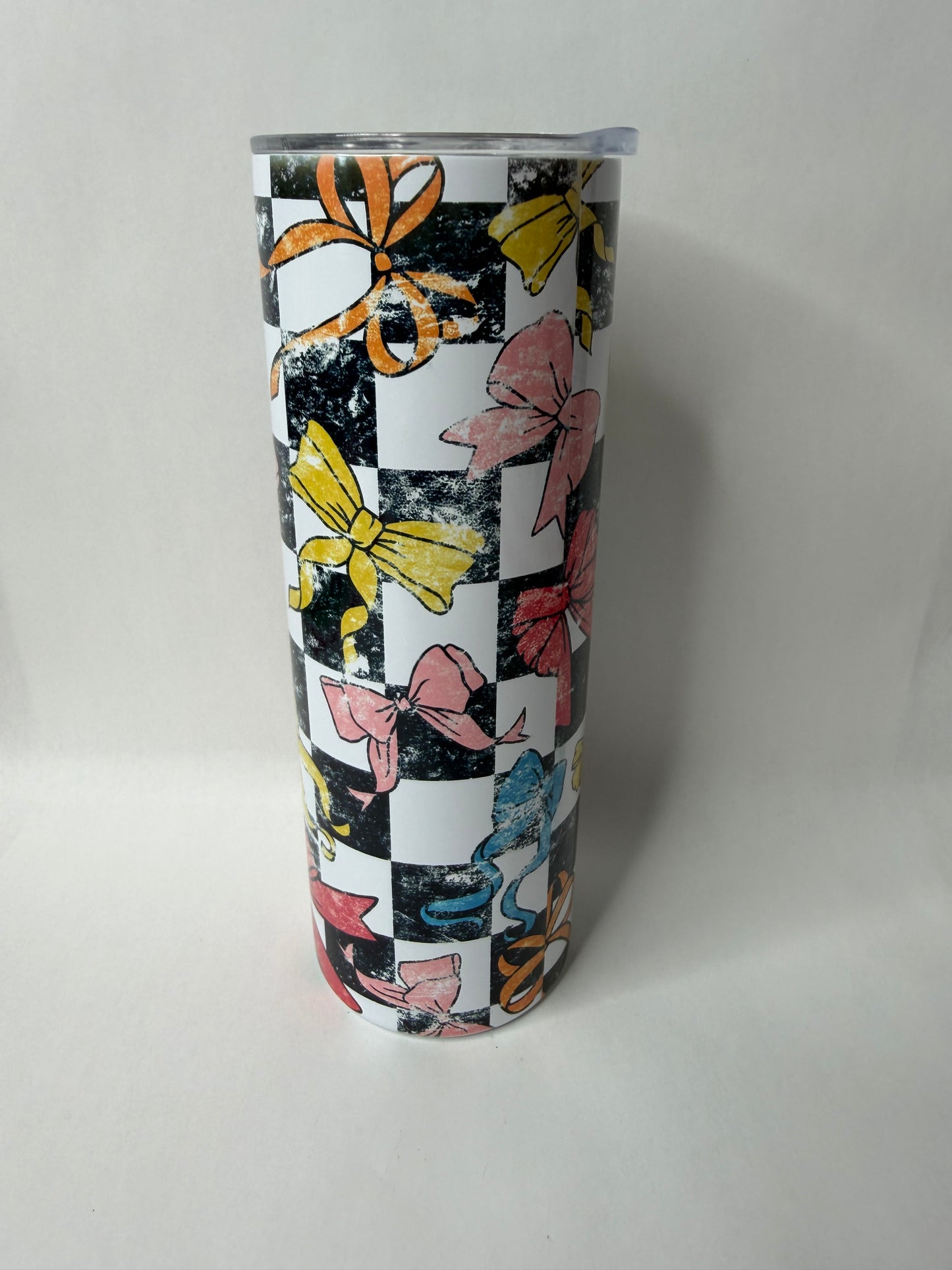 checkers and bows 20oz tumbler