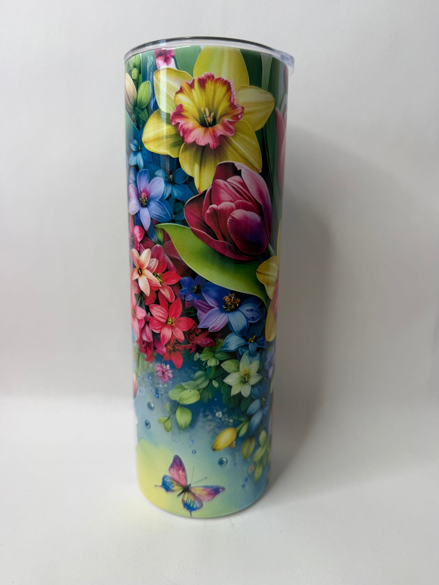 spring floral 20oz tumbler