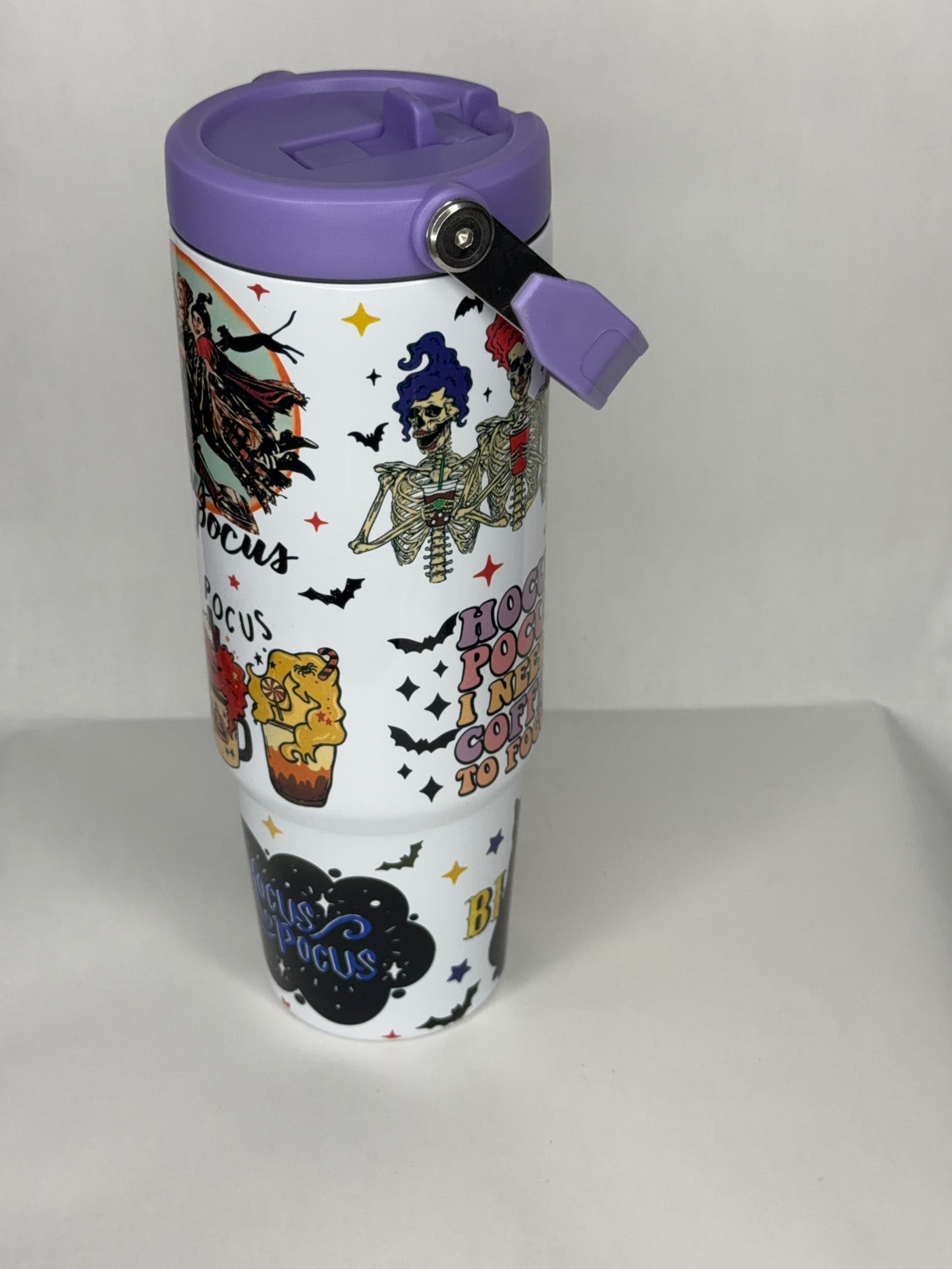 Hocus pocus 30oz tumbler with lake proof lid