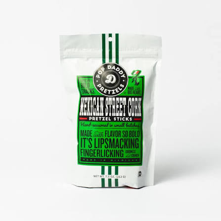 Mexican street corn pop daddy pretzels