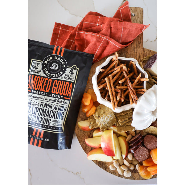 Smoked gouda pop daddy pretzels