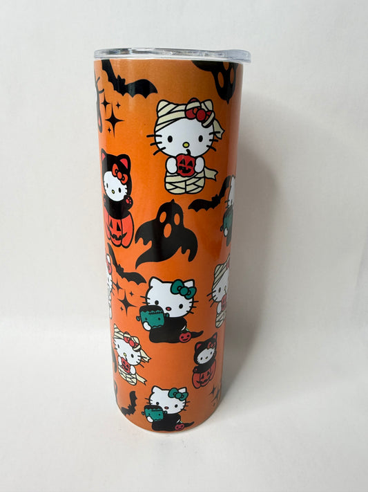 kitty halloween 20oz tumbler