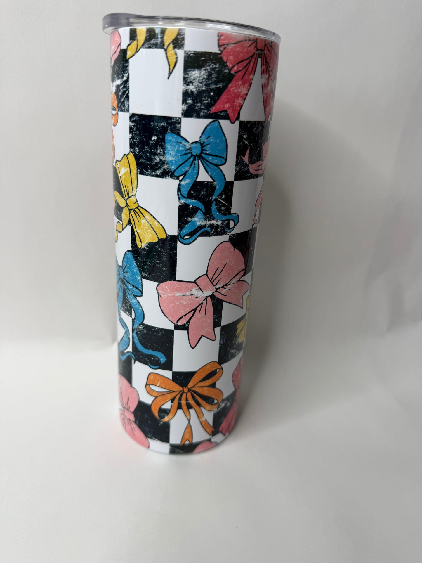 checkers and bows 20oz tumbler