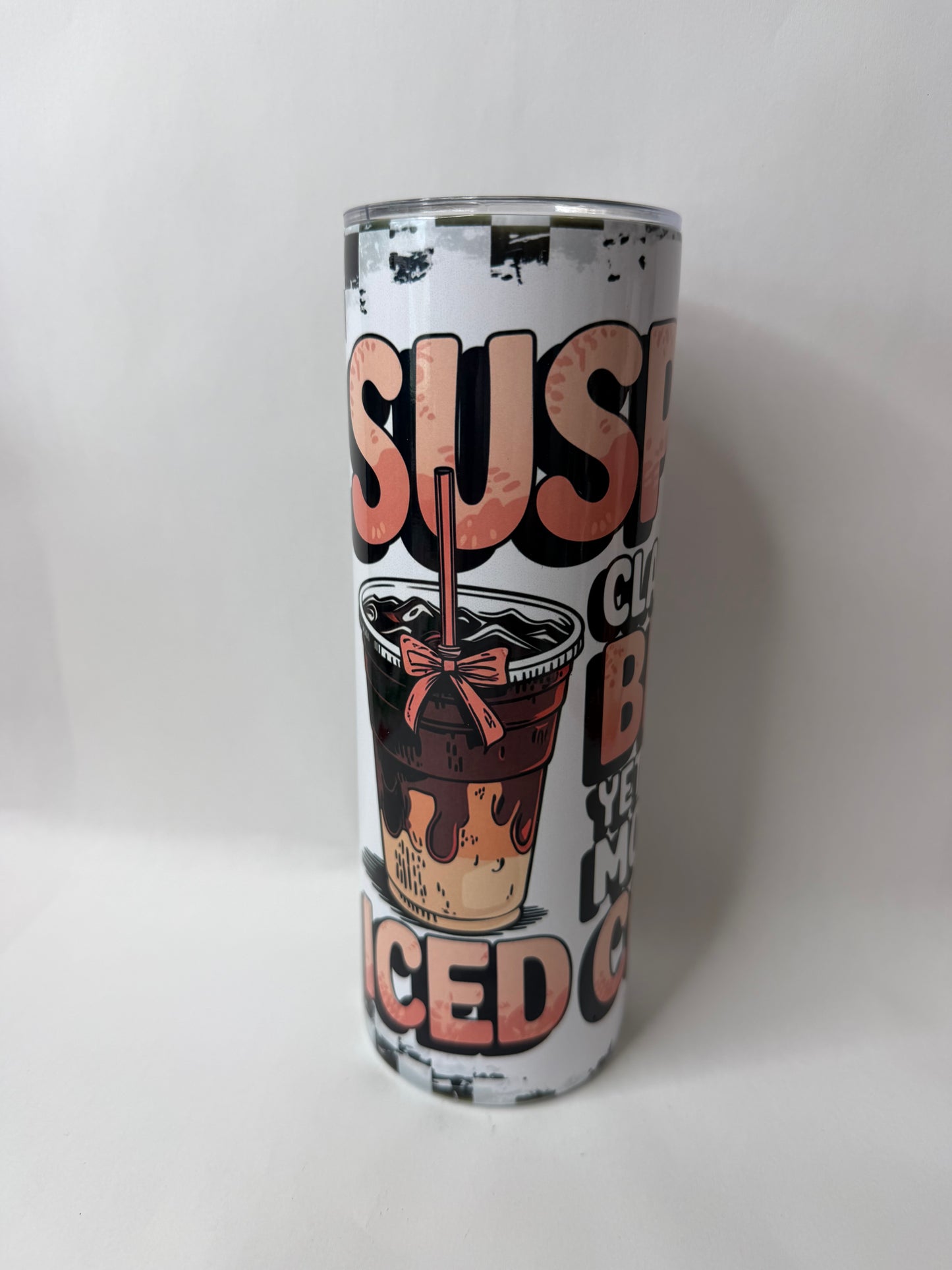 suspect claims to be broke but has coffee 20oz tumbler