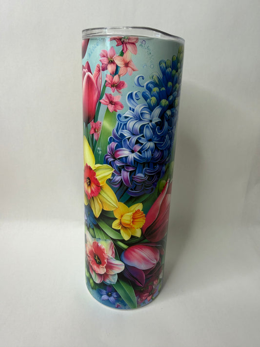 spring floral 20oz tumbler