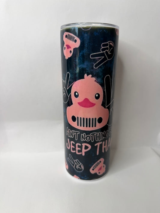 pink jeep 20oz tumbler