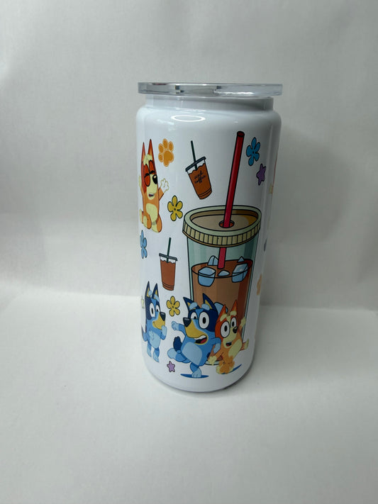bluey 16oz metal can