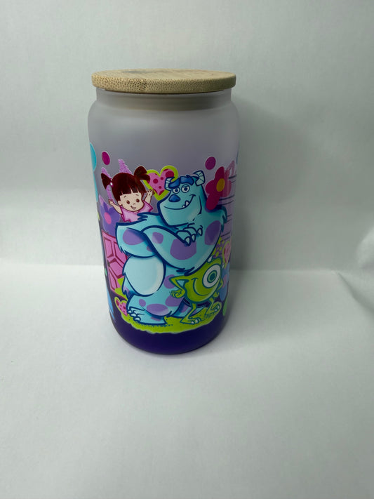 monsters 16oz glass can