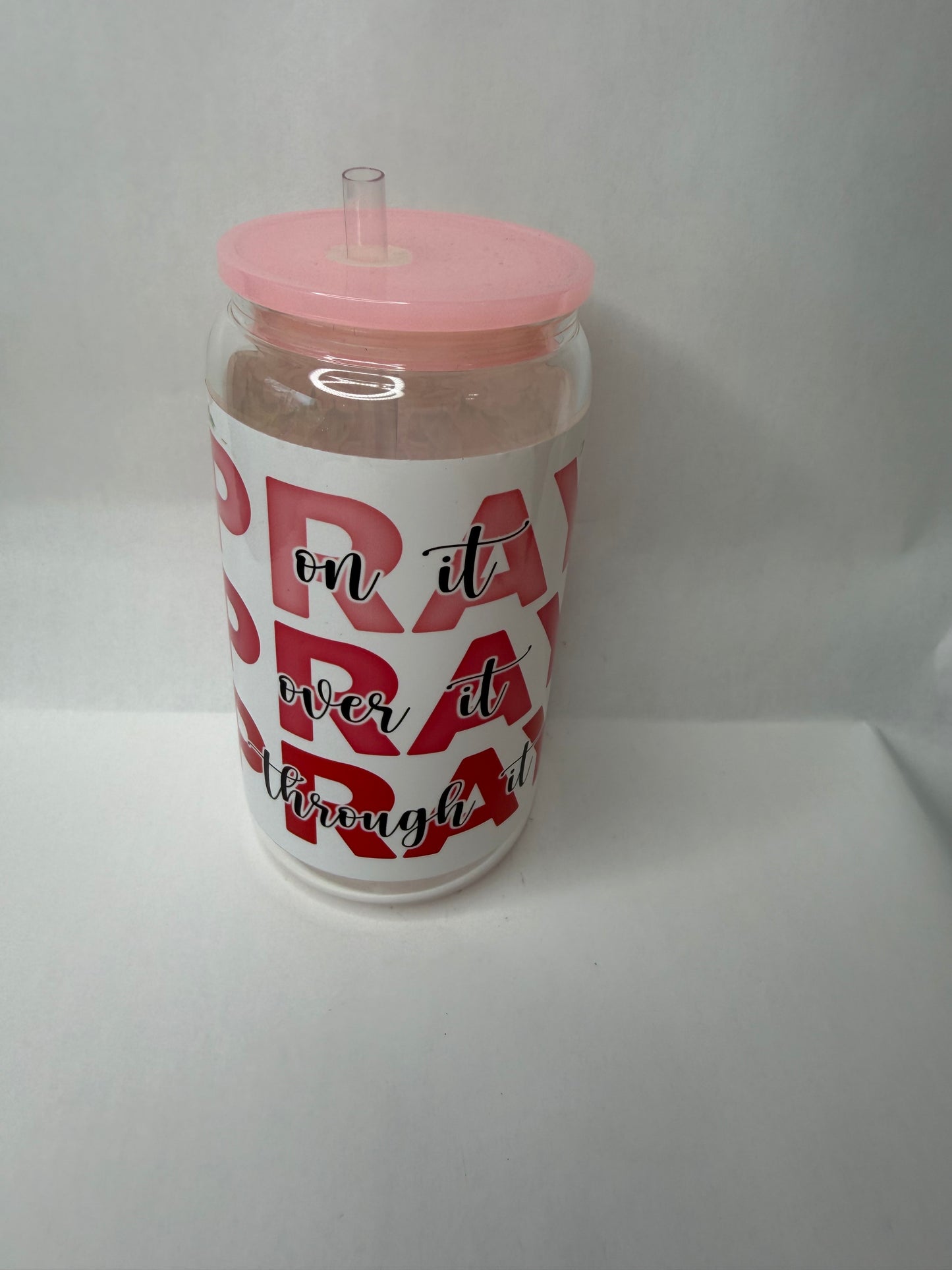 pray pray pray 16oz glass can