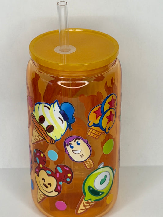 Disney ice cream 16oz glass can