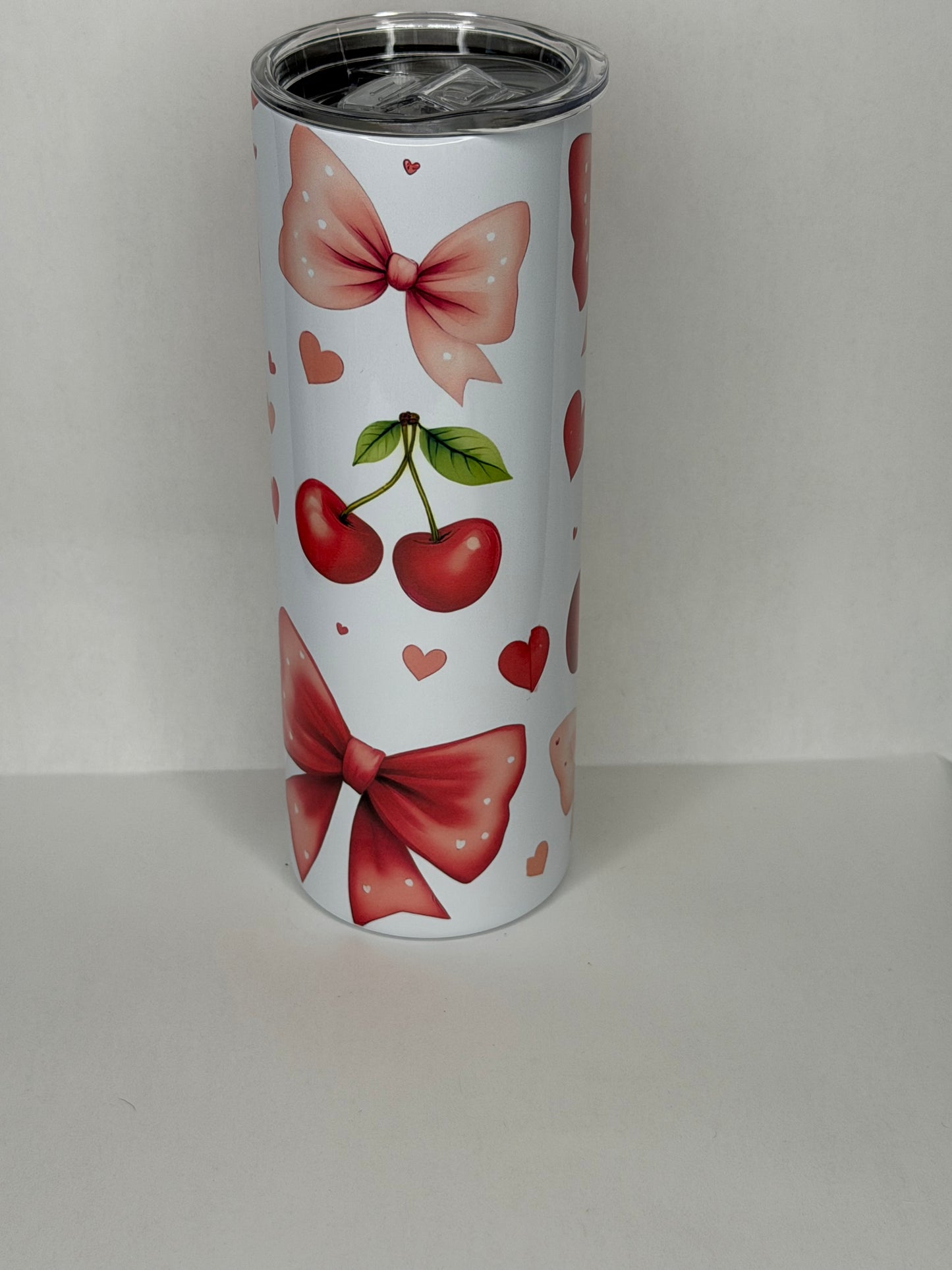 cherry bow 20oz tumbler
