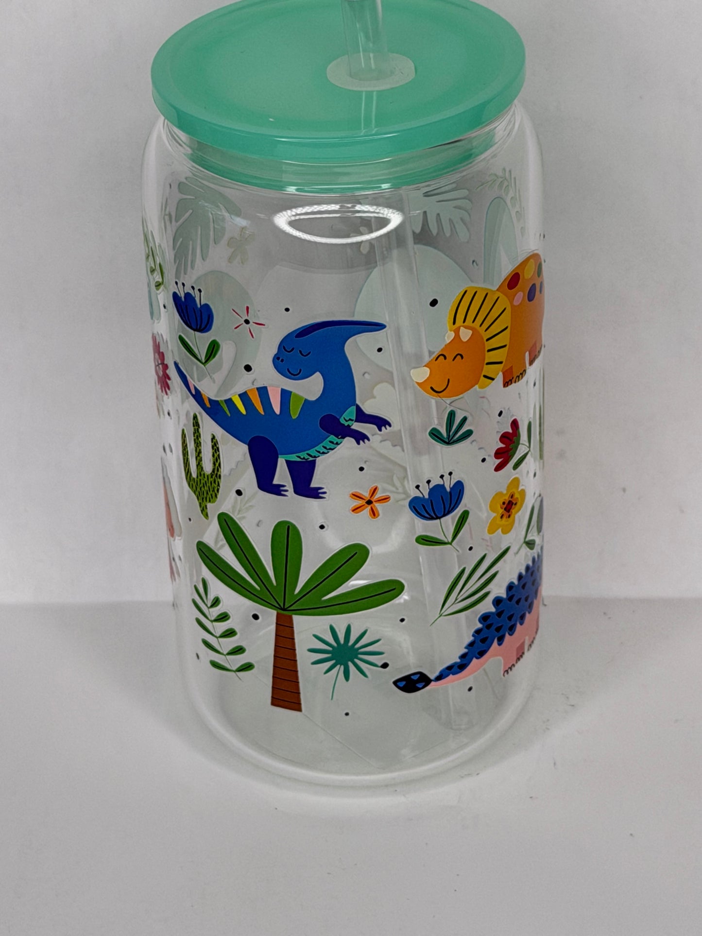 dino glass can 16oz