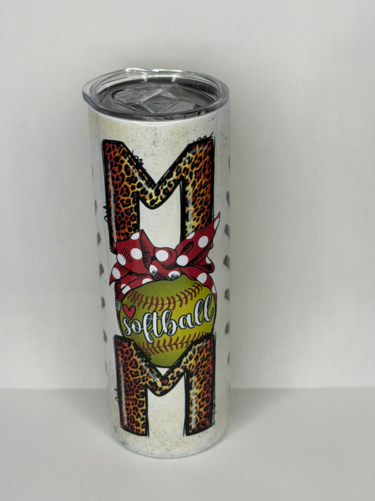 Softball mom 20oz tumbler