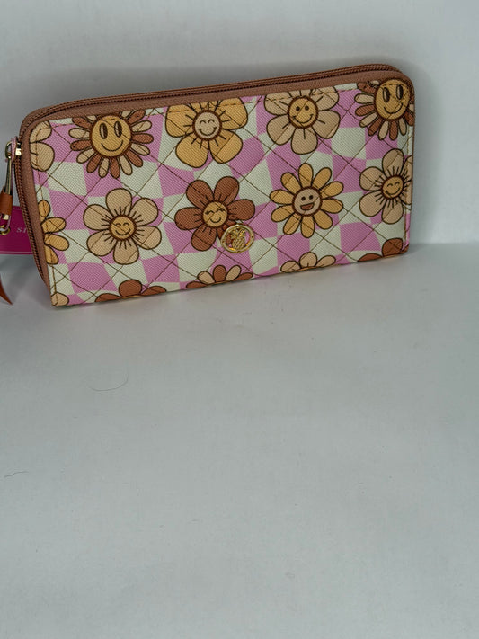floral and checkered wallet