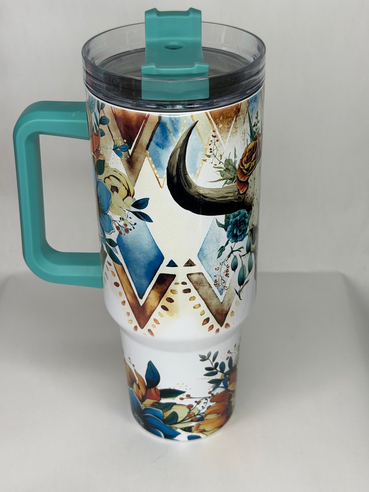 western floral 40oz tumbler