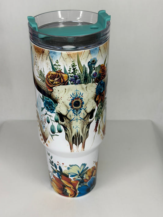 western floral 40oz tumbler