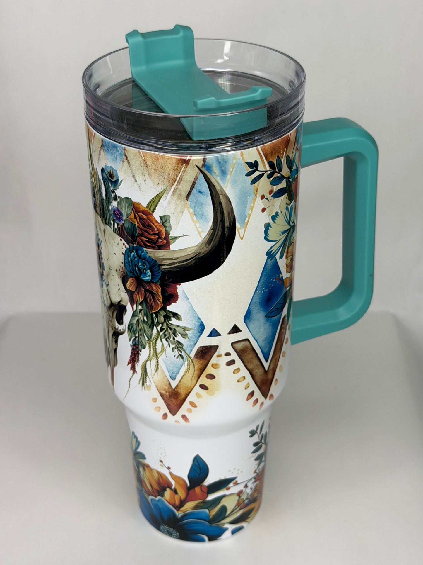 western floral 40oz tumbler