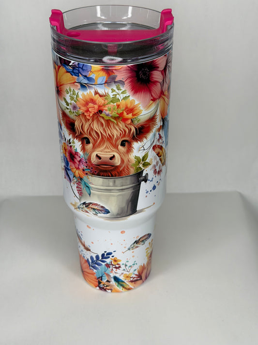 Highland cow 40oz tumbler