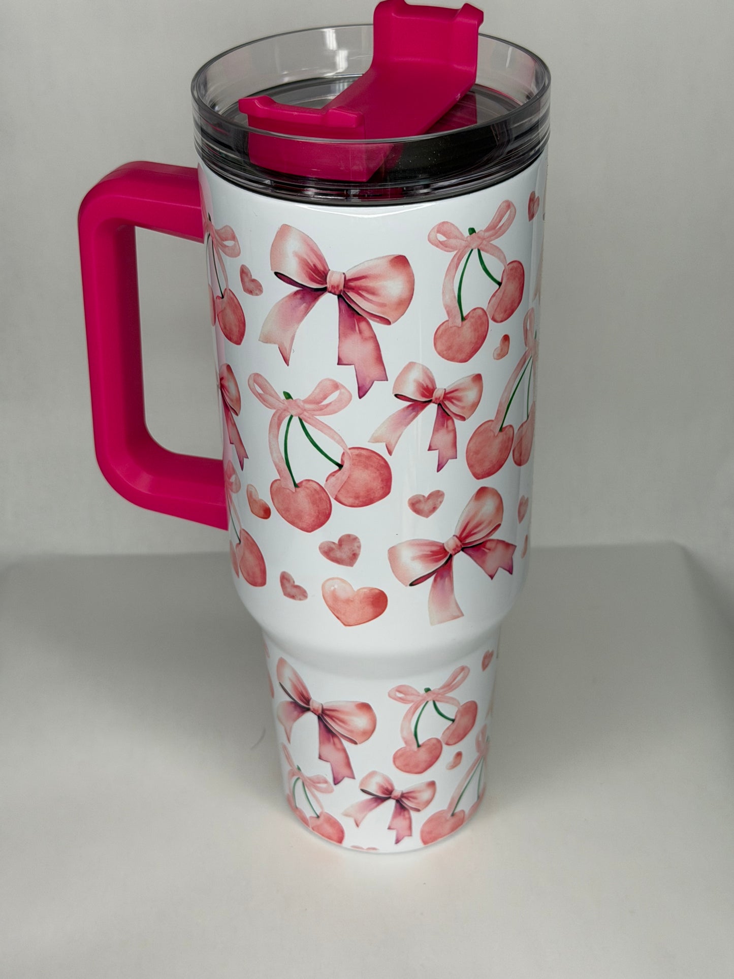 Cherry bow 40oz tumbler