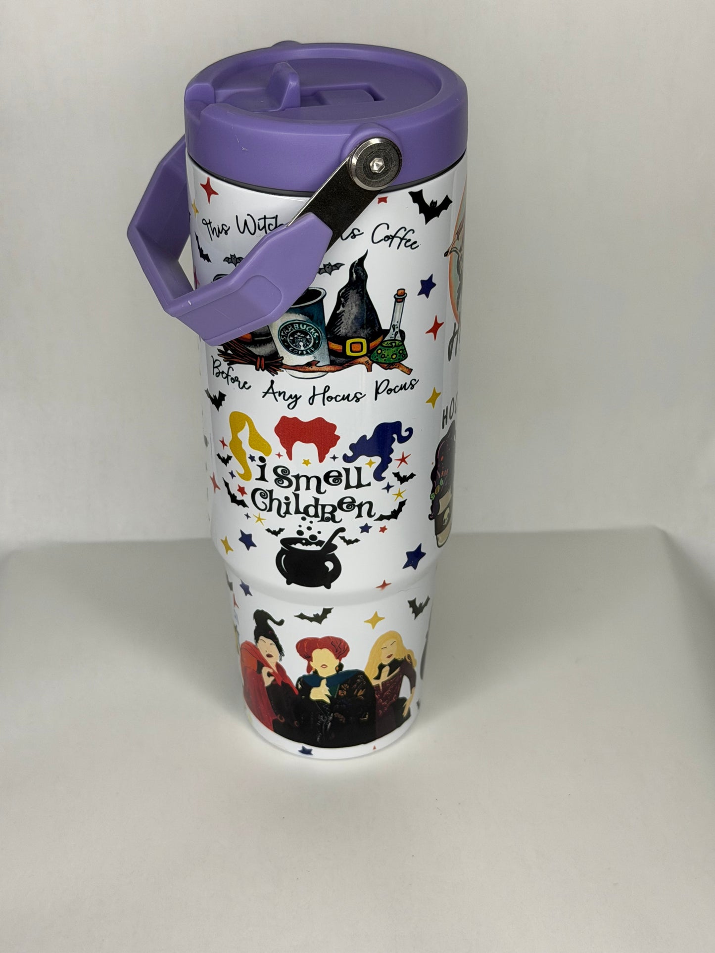 Hocus pocus 30oz tumbler with lake proof lid